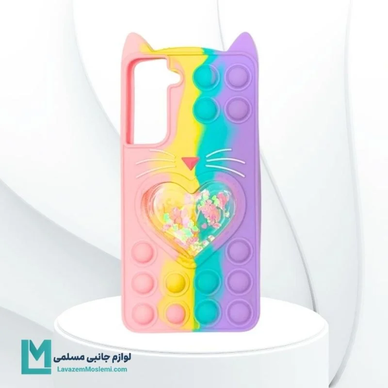 قاب پاپیت گربه ای رنگی C1047 - لوازم جانبی مسلمی قاب گوشی پاپیت گربهای رنگی