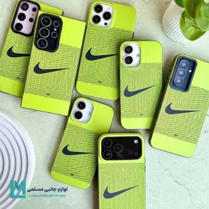 قاب‌های گوشی سبز نئونی با لوگوی نایک