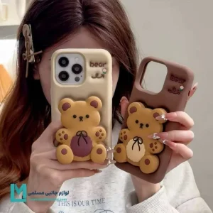 قاب گوشی سیلیکونی طرح برانچ با پاپ سوکت ست شده